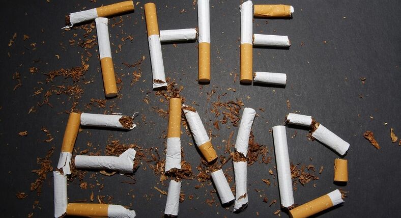 cigarettes cassées et conséquences de l'arrêt du tabac